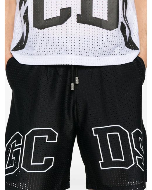 Shorts Con Logo di Gcds in Black da Uomo