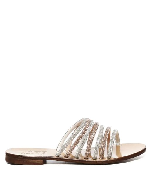 V73 White Fredy Strappy Sandals