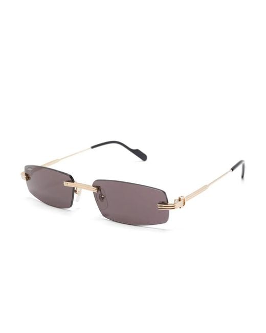 Cartier Metallic Ct0535S Sunglasses