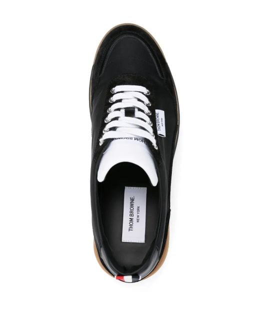 Thom Browne Black Sneakers With Calf Leather for men