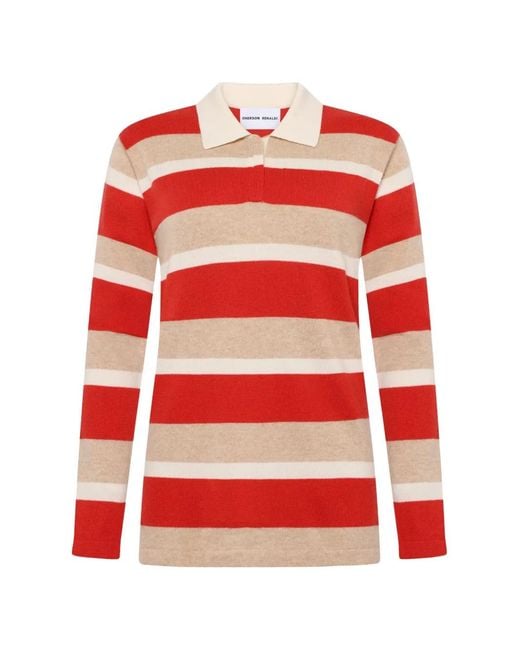 EMERSON RENALDI Red Pull Rayé En Cachemire for men