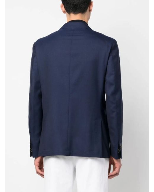 Corneliani Blue Single-Breasted Blazer for men