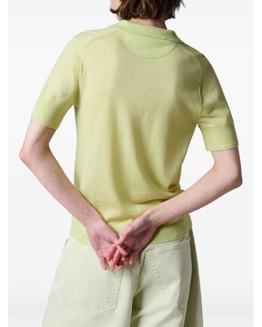 Paul Smith Yellow Merino Wool-Blend Lime Polo Shirt