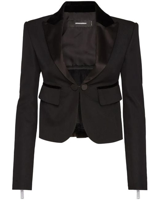 DSquared² Black Single-Breasted Blazer