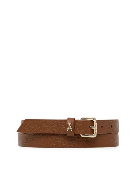 Patrizia Pepe Brown Fly-Detail Buckle Belt