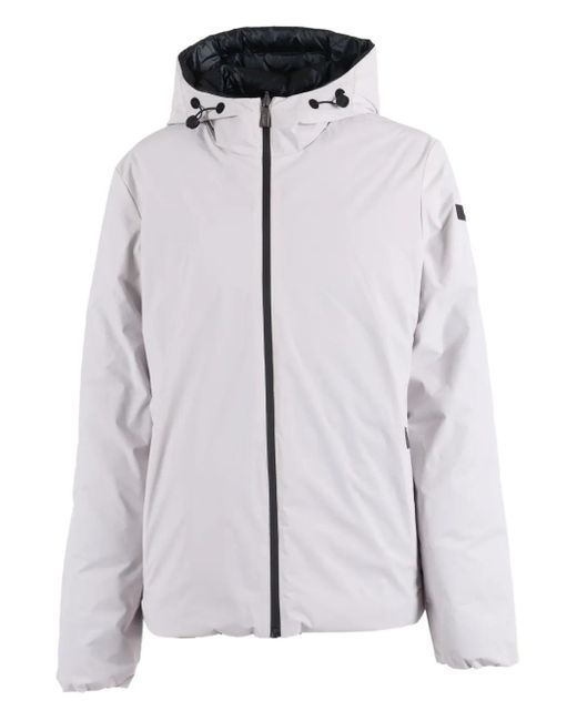 Rrd White Montecristo Reversible Hooded Jacket for men