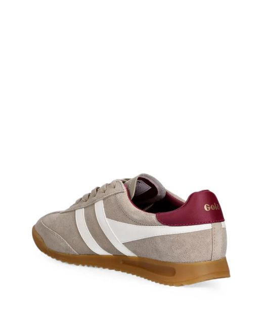 Gola Brown Torpedo Logo-Print Panelled Sneakers