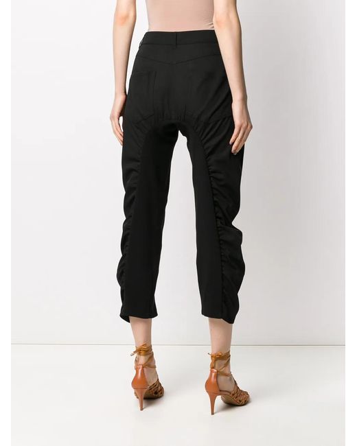 Stella McCartney Black Pleated Cropped Trousers