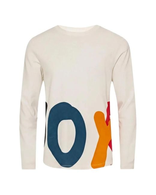 Orlebar Brown White Graphic-Print Long-Sleeve T-Shirt for men