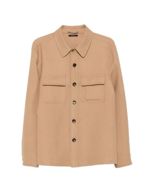 Tom Ford Natural Button-Up Chest-Pocket Overshirt for men