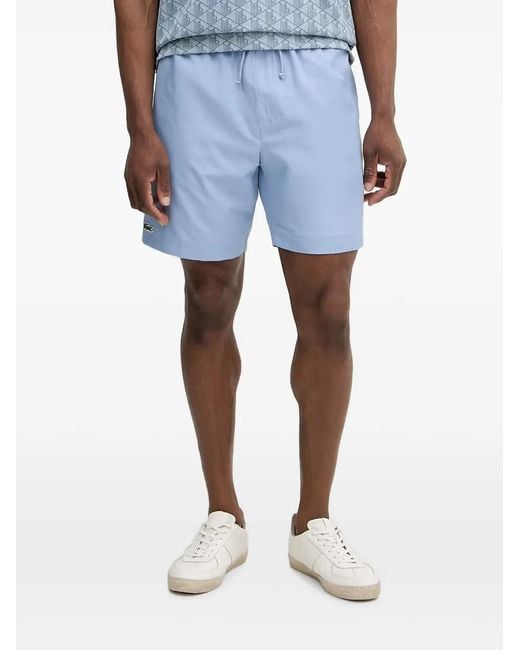 Lacoste Blue Logo-Patch Tennis Shorts for men