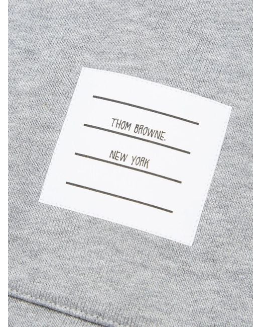 Thom Browne Gray Rwb-Stripe Cotton Hoodie