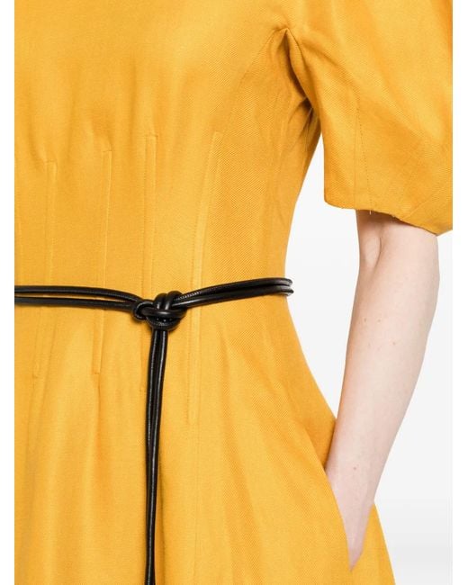 Gabriela Hearst Yellow Puffed-Sleeve Maxi Dress