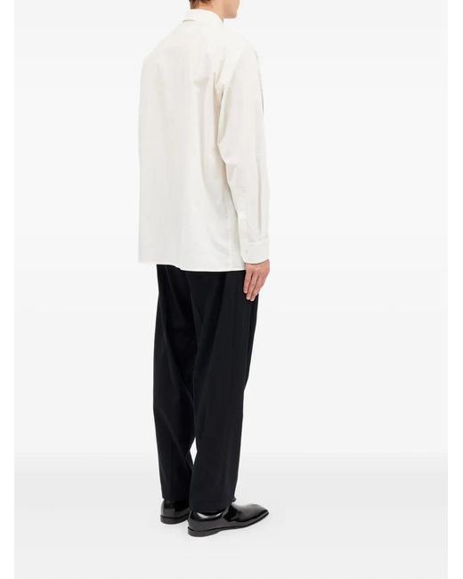 MM6 by Maison Margiela Gray Blurred-Print Long-Sleeve Shirt for men