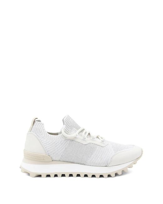 Eleventy White Lace-Up Sole Sneakers for men