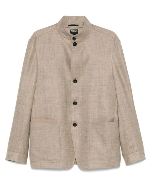 メンズ Zegna テクスチャード ジャケット Natural