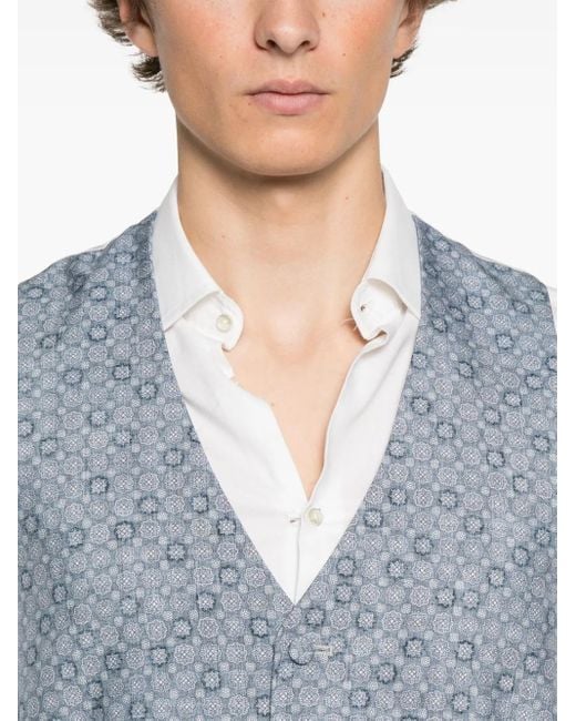Chaleco De Seda Lady Anne de hombre de color Blue