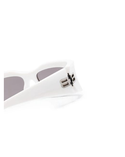 Balenciaga White Bb0291S Rectangular-Frame Sunglasses