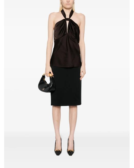 Tom Ford Silk Skirt in Black | Lyst