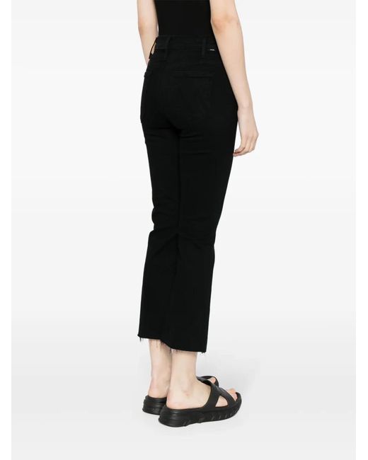 Mother クロップド フレアジーンズ Black