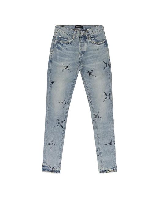 Purple Brand Blue Star Monogram Skinny Jeans for men