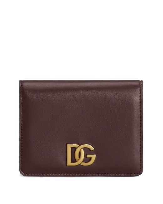 Portafoglio Con Placca Dg di Dolce & Gabbana in Purple