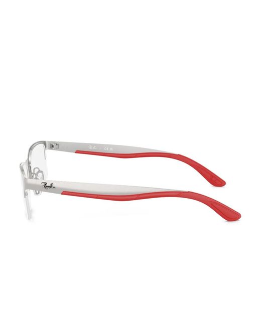 Ray-Ban White Rb7551 Rectangle Glasses