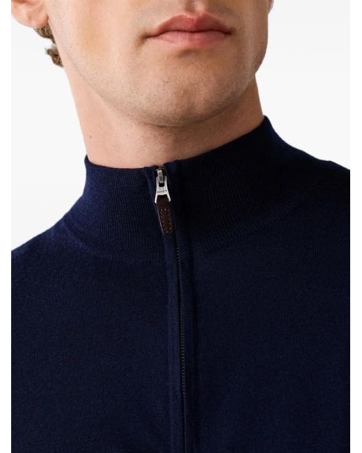 Hackett Blue Quarter-Zip Sweater for men