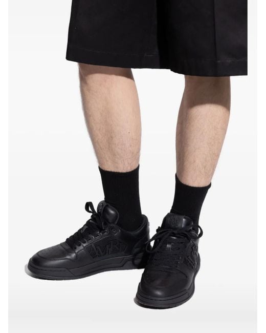 Amiri Black Logo-Patch Sneakers for men