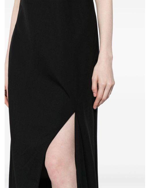 Sacai Black Puff-sleeve Maxi Dress