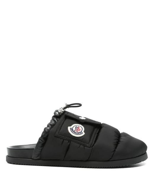 Moncler Black Mon Pocket Slippers
