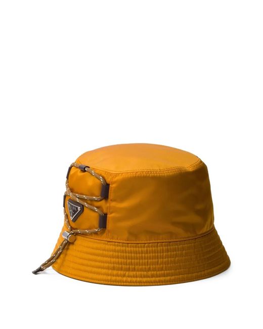 Cappello Bucket Speedrock Re-Nylon di Prada in Orange da Uomo