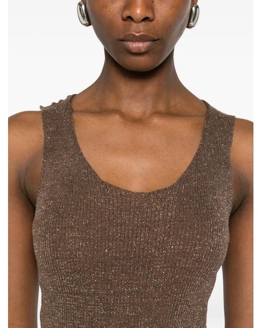 Twinset Brown Lurex Top