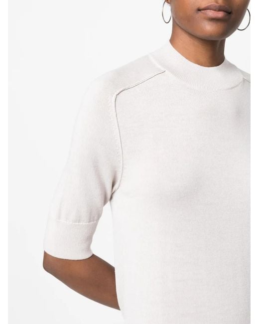 Calvin Klein White Long Wool Dress