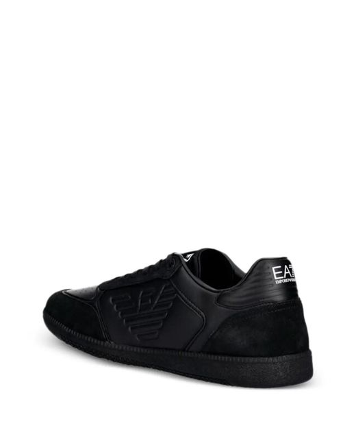EA7 Black Embossed Logo Sneakers