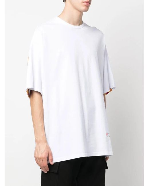 Incotex White Logo Print T-Shirt for men