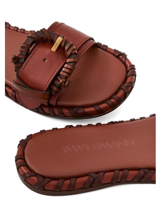Zimmermann Brown Alchemy Leather Sandals