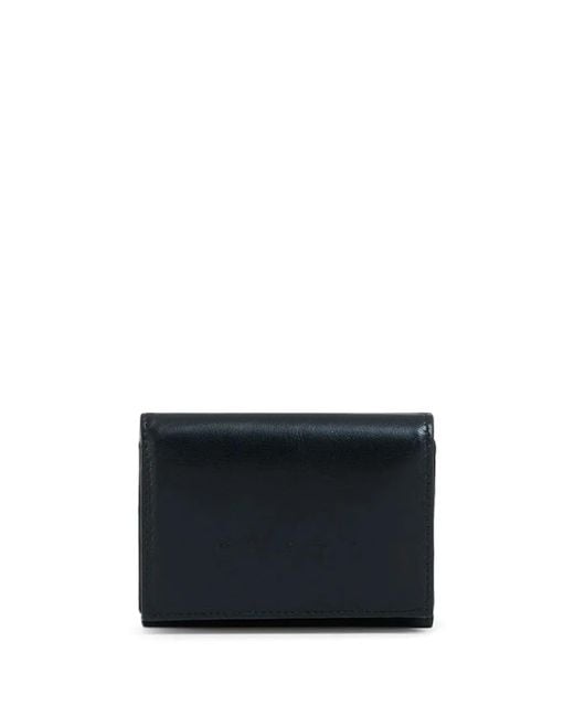 Marni Leren Portemonnee Met Logo in het Blue