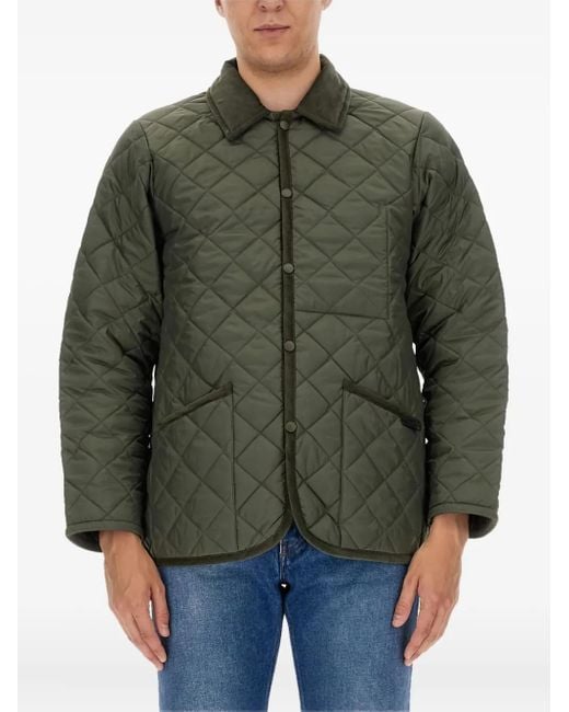 Lavenham Green Denham Quilted-Pattern Jacket for men