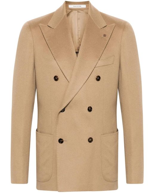 Tagliatore Natural Brooch-Detail Blazer for men