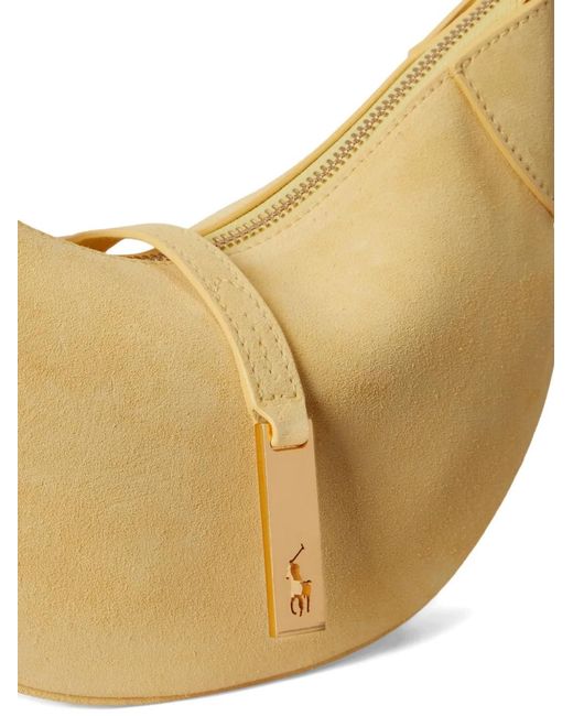 Polo Ralph Lauren Natural Mini Polo Id Suede Shoulder Bag
