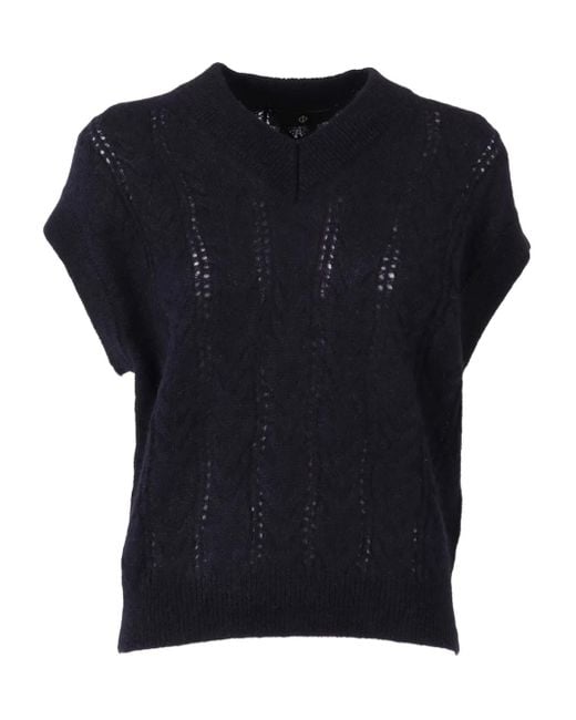 FILIPPO DE LAURENTIIS Black V-Neck Vest