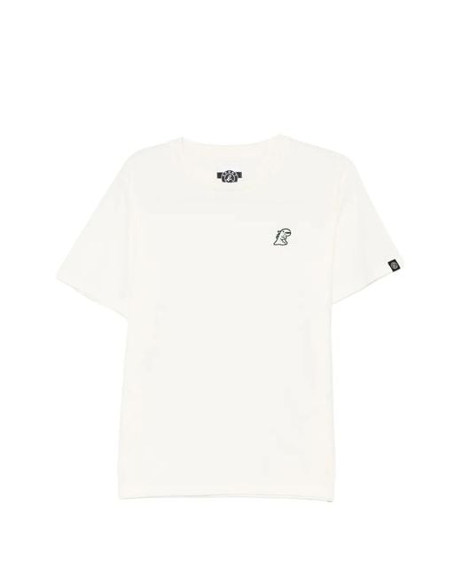 SPORT b. by agnès b. White Dino-Patch Crew-Neck T-Shirt for men
