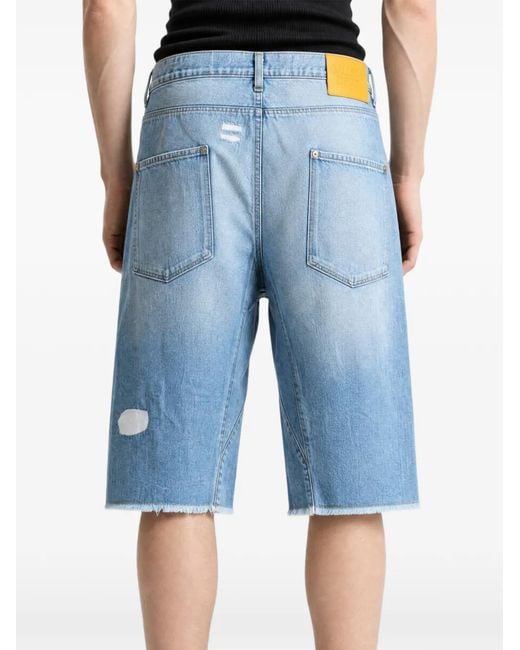 GALLERY DEPT. Blue Distressed Denim Shorts for men