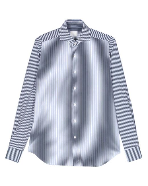 Xacus Blue Striped Patterned-jacquard Shirt for men