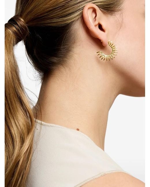 Ottoman Hands Metallic Aylin Hoop Earrings