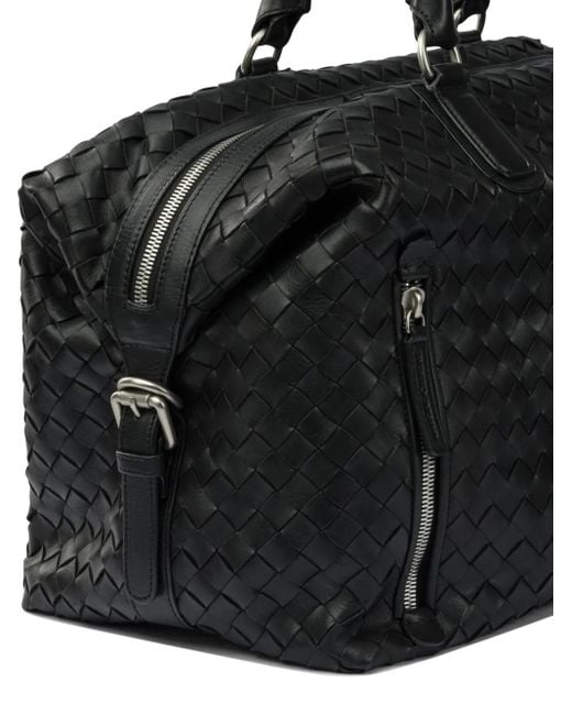 Borsa Tote Intrecciata Con Zip di Officine Creative in Black da Uomo