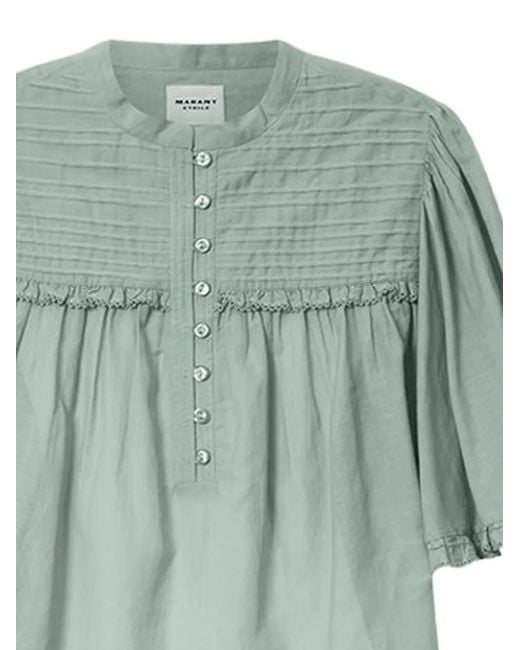 Isabel Marant Green Douna Blouse