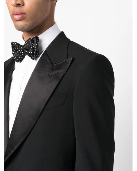 Tom Ford Black Peak Lapels Single-Breasted Suit for men