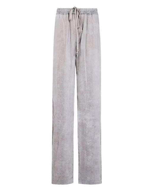 Rick Owens Gray Drawstring Pocket Trousers